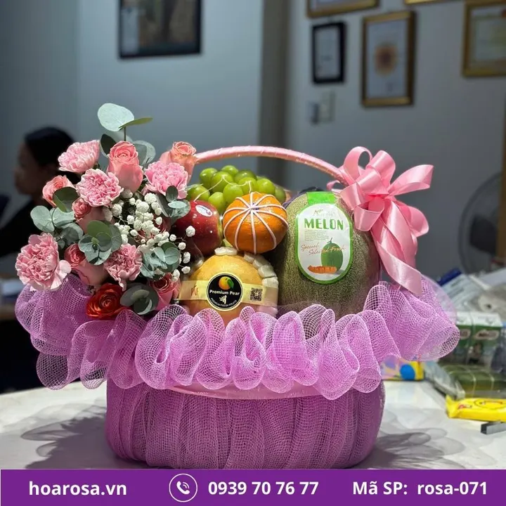 Giỏ trái cây rosa-071