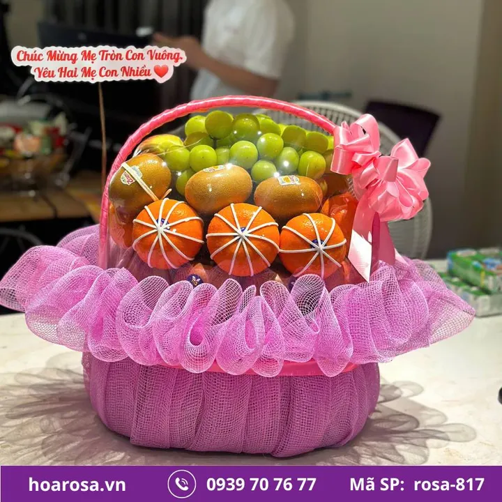 Giỏ trái cây rosa-817