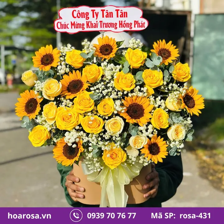 Giỏ hoa rosa-431
