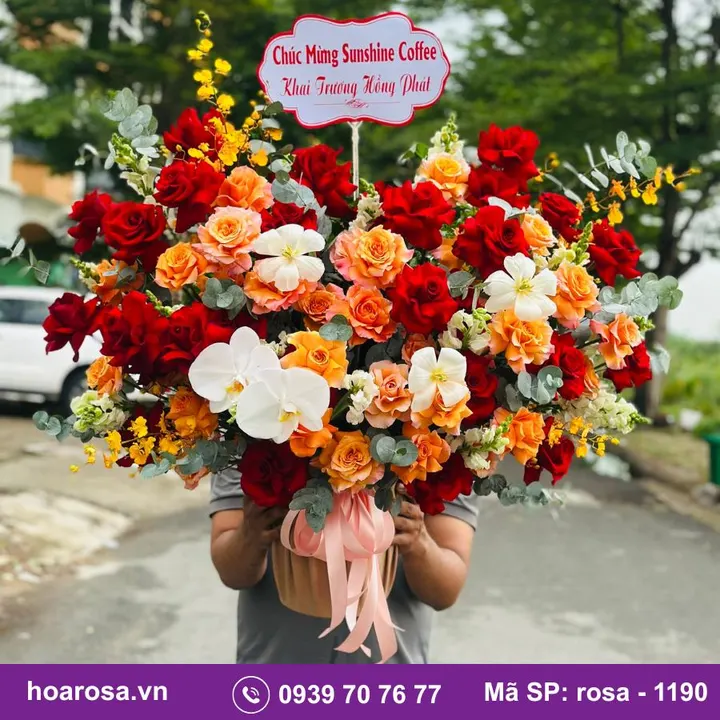 Giỏ hoa rosa-1190