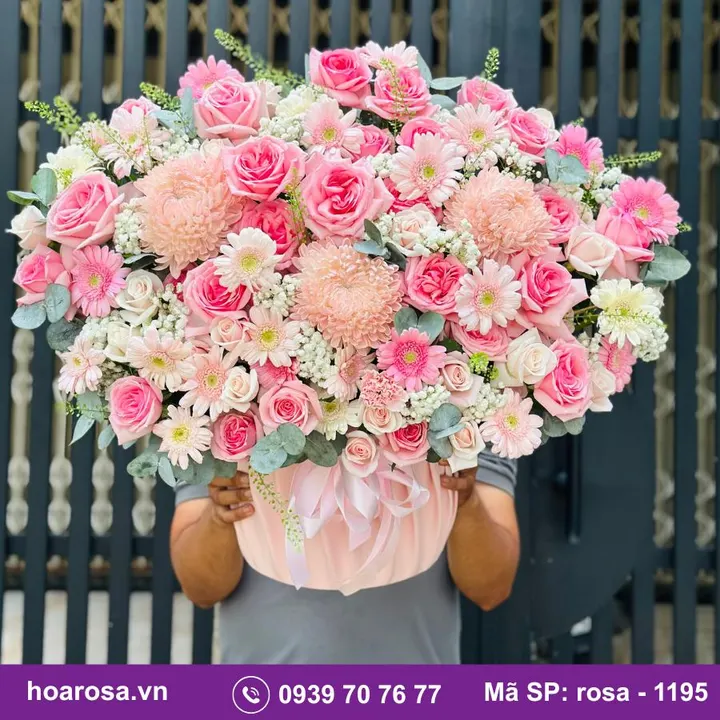 Giỏ hoa rosa-1195
