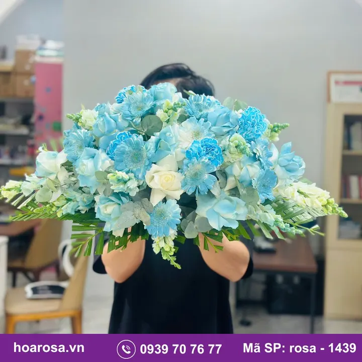 Dĩa hoa để bàn rosa-1439