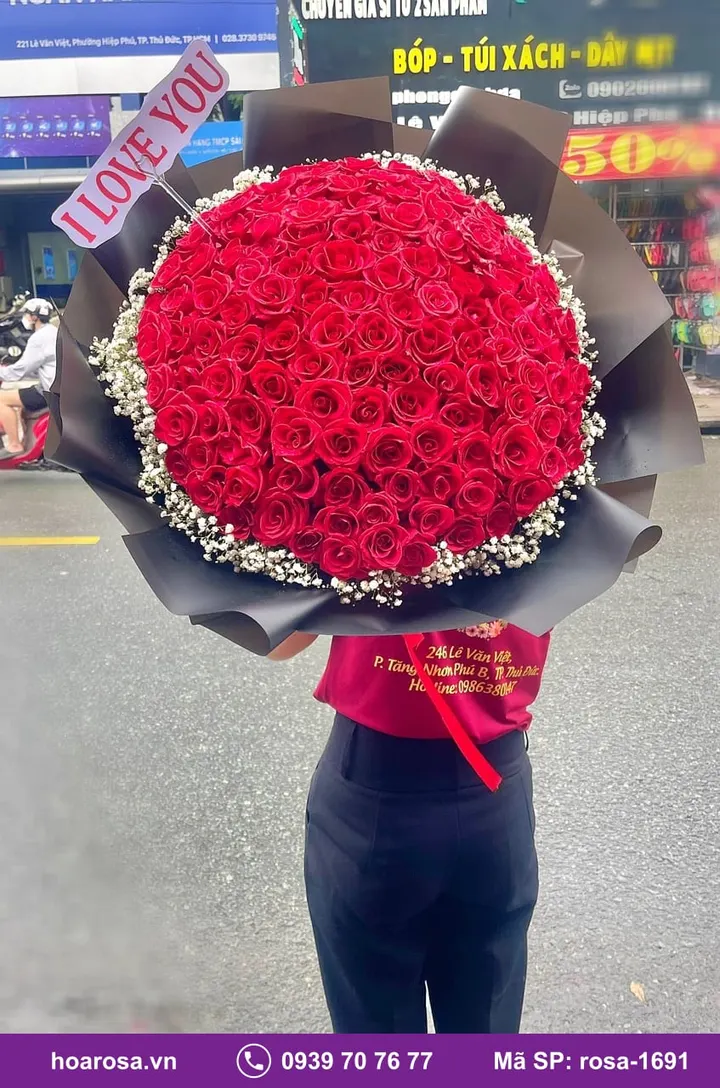 Bó Hoa Khổng Lồ rosa-1691