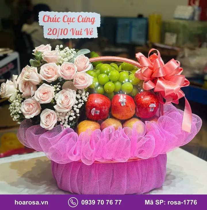 Giỏ trái cây chúc mừng rosa-1776