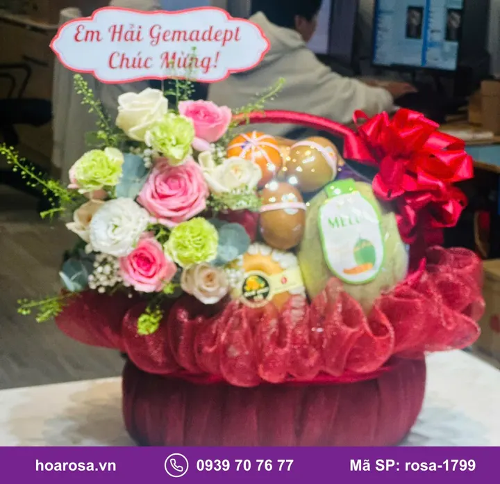 Giỏ trái cây chúc mừng rosa-1799