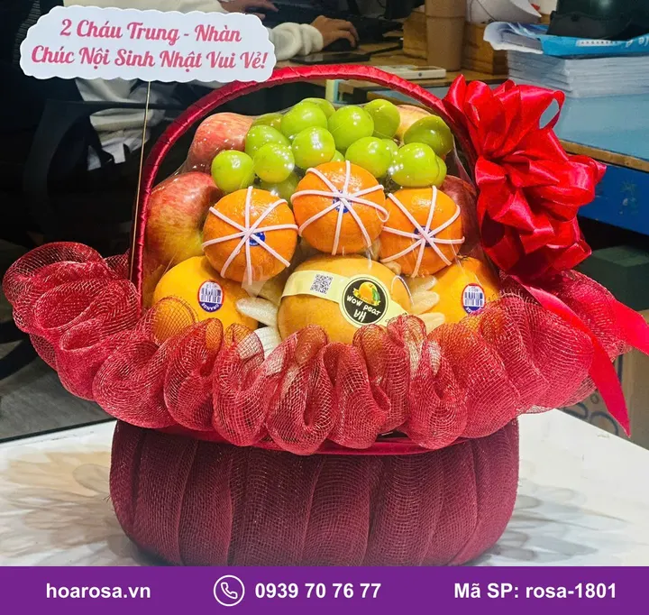 Giỏ trái cây chúc mừng rosa-1801