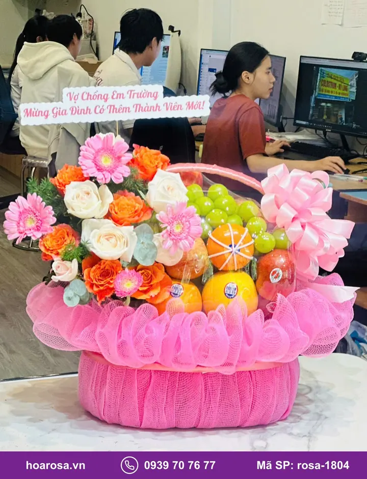 Giỏ trái cây chúc mừng rosa-1804
