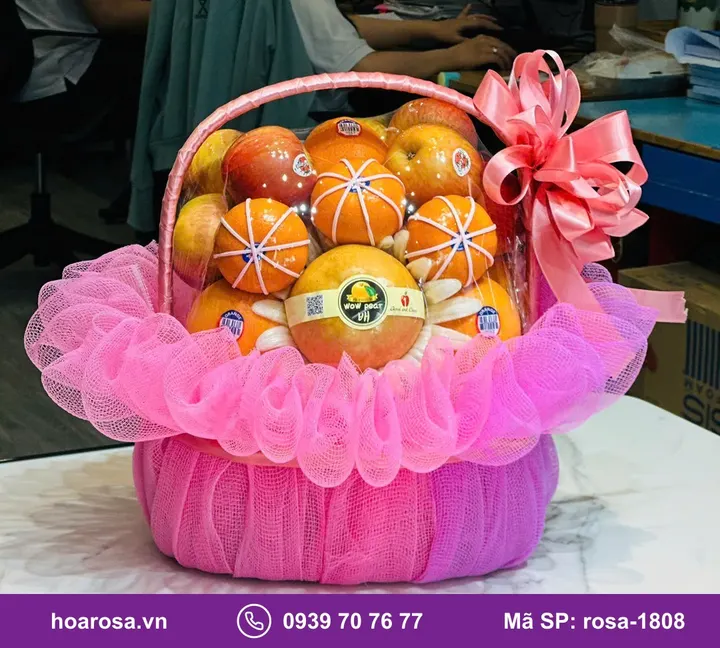 Giỏ trái cây chúc mừng rosa-1808