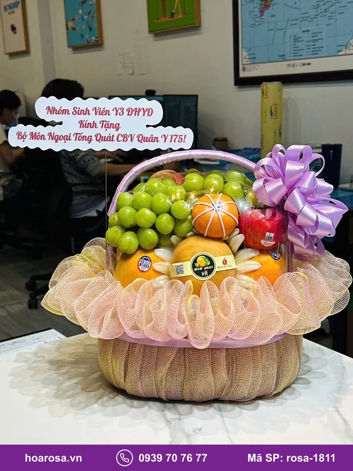 Giỏ trái cây chúc mừng rosa-1811