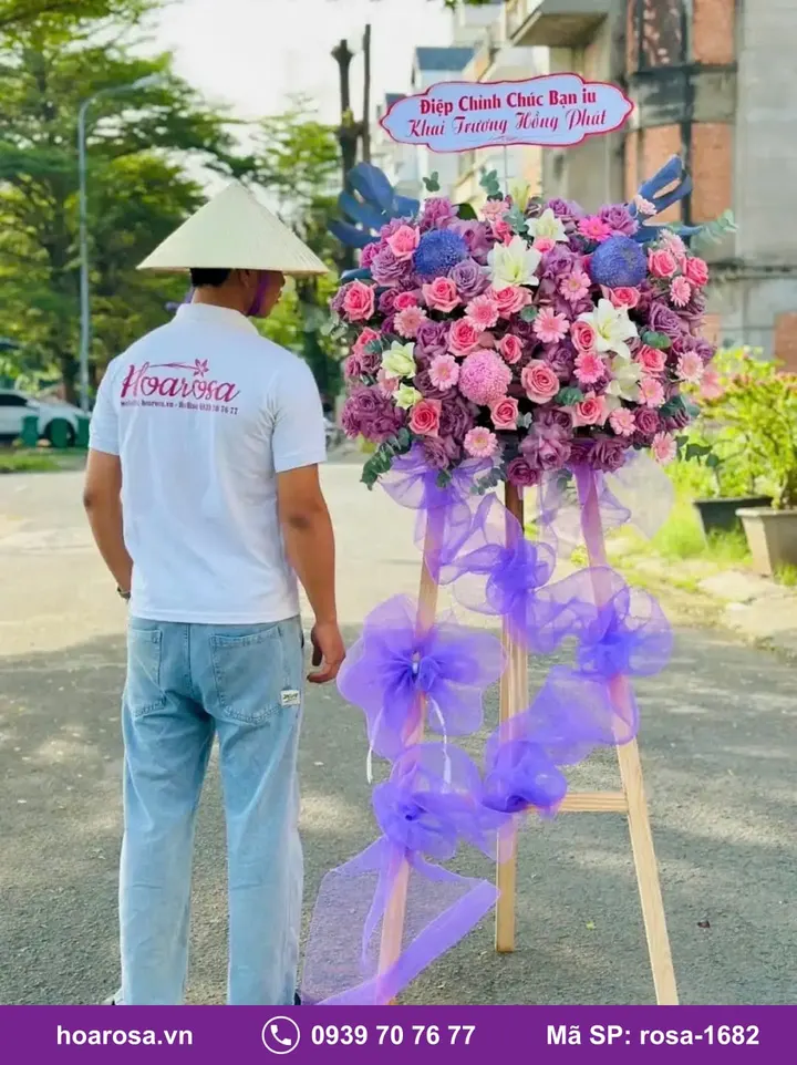 Kệ Hoa Chúc Mừng Tông Tím rosa-1682