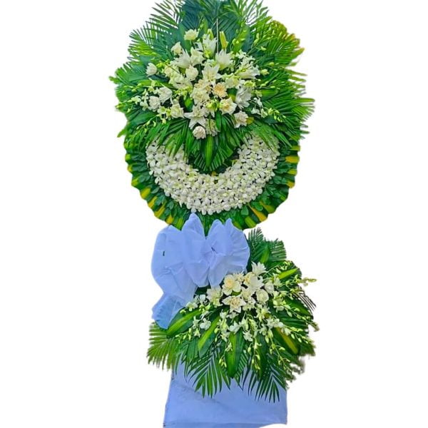 Kệ hoa viếng màu trắng BH221