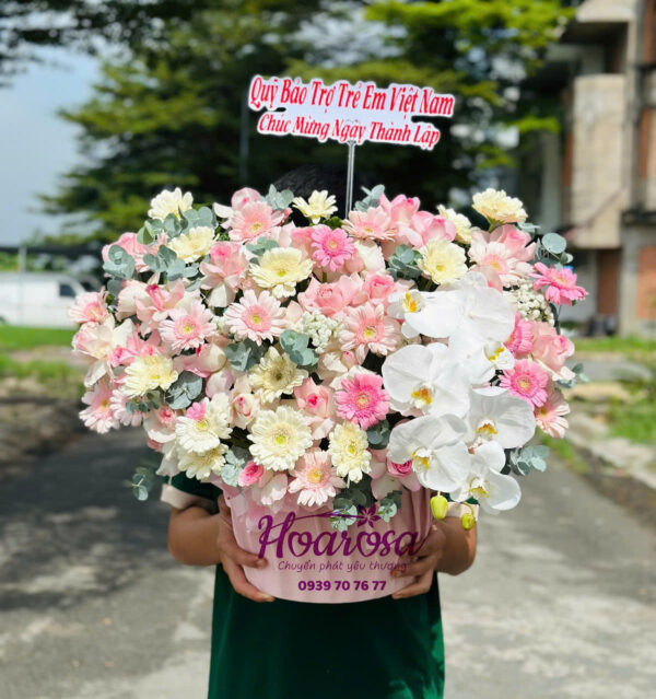 Lẵng hoa tươi Rosa-012