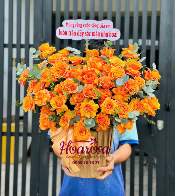 Lẵng hoa tươi rosa-003