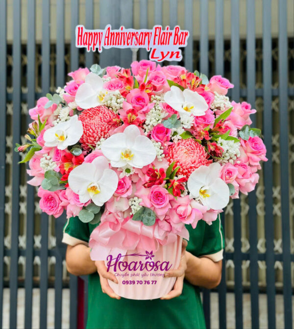 Giỏ hoa tươi rosa-004