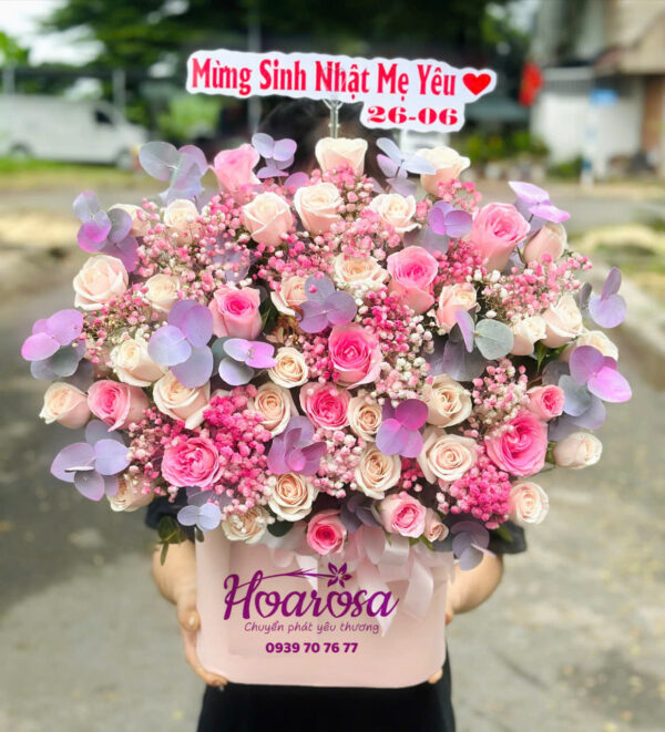Giỏ hoa tươi rosa-005