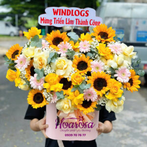 Lẵng hoa tươi rosa-007