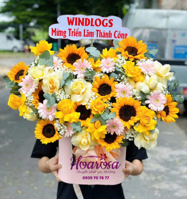Lẵng hoa tươi rosa-007