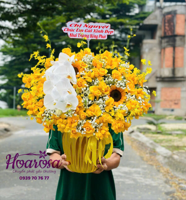 Lẵng hoa tươi rosa-008