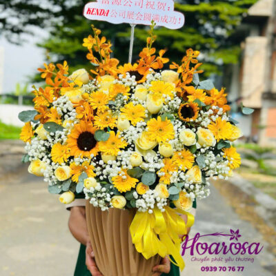 Giỏ hoa tươi rosa-009