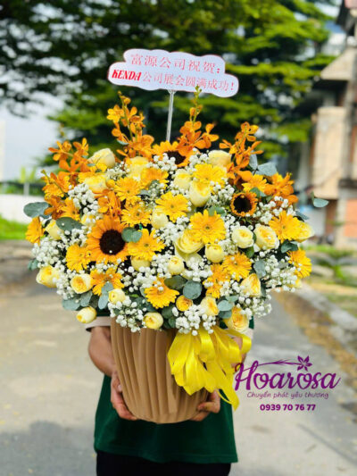 Giỏ hoa tươi rosa-009