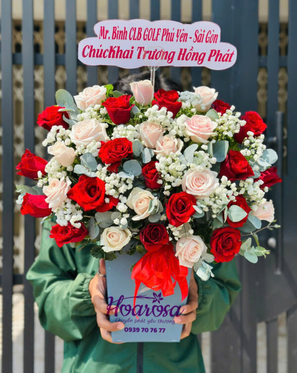 Lẵng hoa tươi Rosa-011