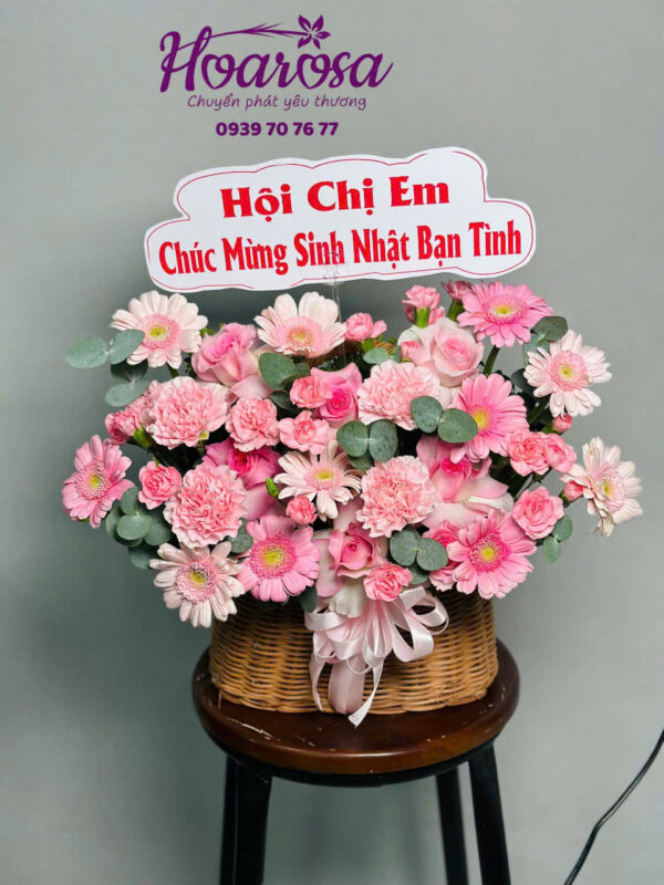 Lẵng hoa tươi rosa-020