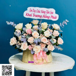 Lẵng hoa tươi rosa-014