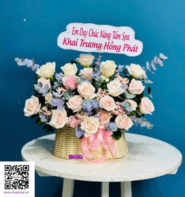 Lẵng hoa tươi Rosa-014