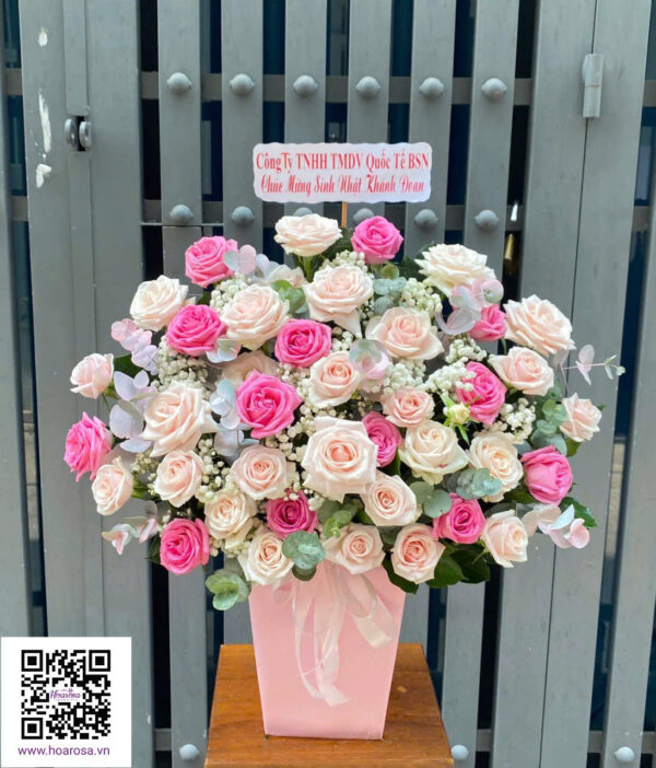 Lẵng hoa tươi Rosa-016