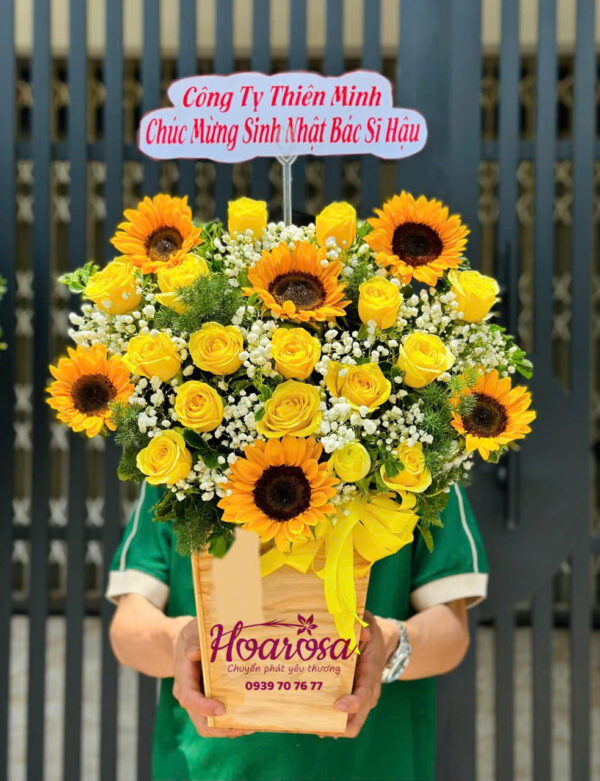 Lẵng hoa tươi Rosa-013