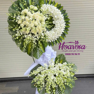 Hoa chia buồn rosa - 015