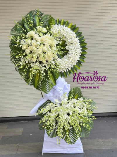 Hoa chia buồn rosa - 015