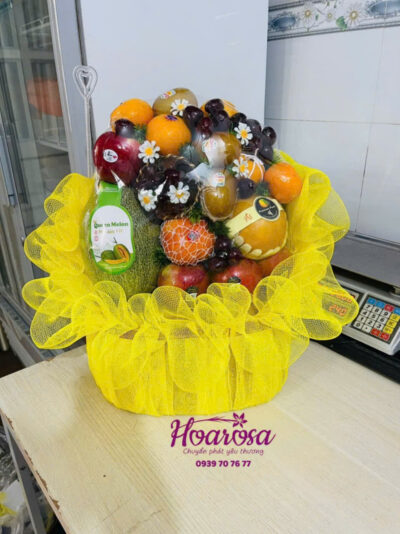 Giỏ trái cây rosa-073