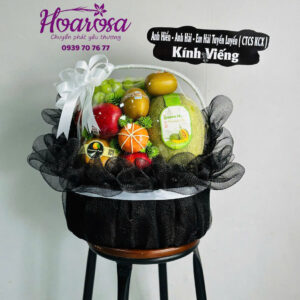 Giỏ trái cây rosa - 040