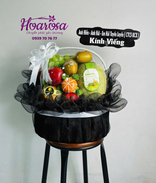 Giỏ trái cây rosa - 040