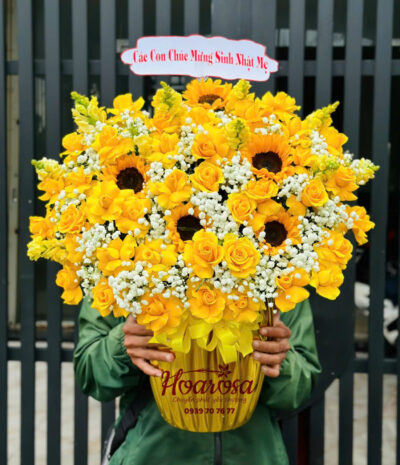 Giỏ hoa tươi Rosa-011