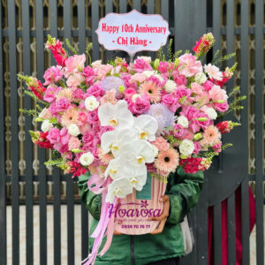 Lẵng hoa tươi rosa-022