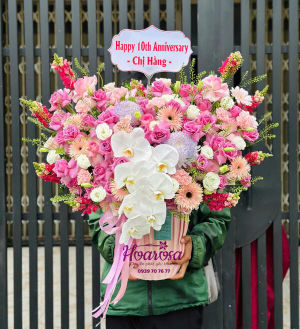 Lẵng hoa tươi rosa-022