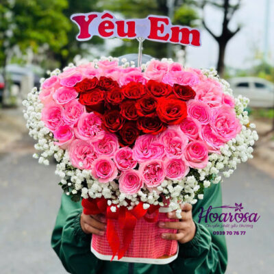 Giỏ hoa tươi rosa-003