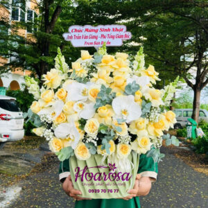 Giỏ hoa tươi rosa-004