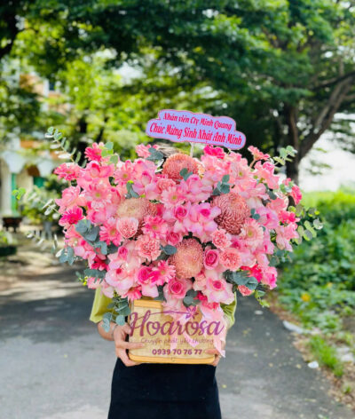 Giỏ hoa tươi rosa-006
