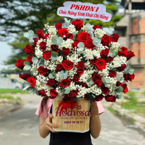 Giỏ hoa tươi rosa-012