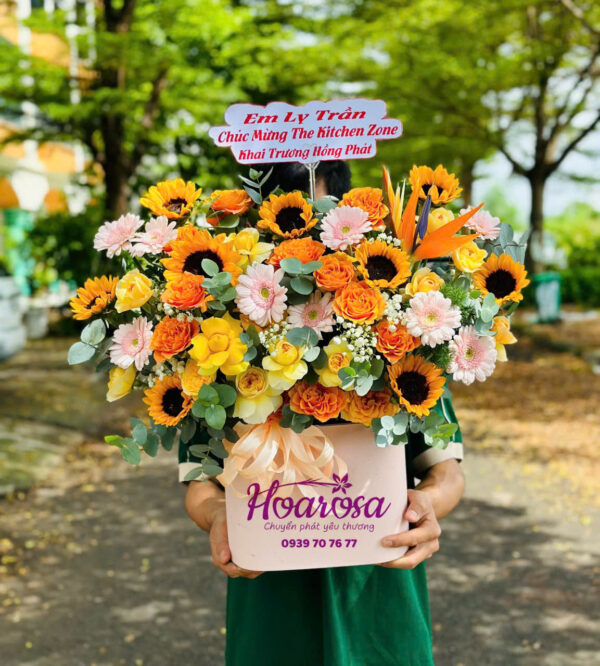 Giỏ hoa tươi rosa-029
