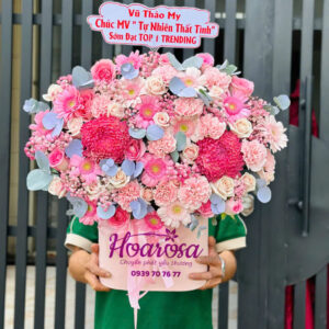 Giỏ hoa tươi rosa-014