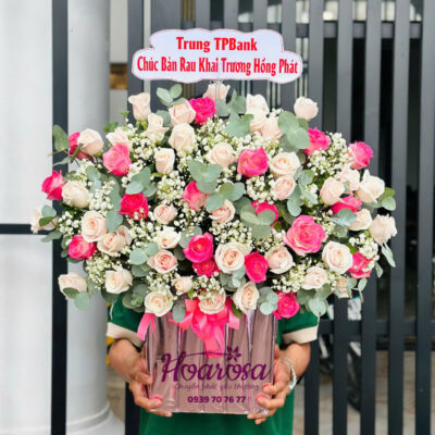 Giỏ hoa tươi rosa-015