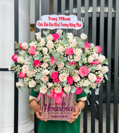 Giỏ hoa tươi rosa-015