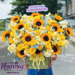 Giỏ hoa tươi rosa-017