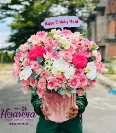 Giỏ hoa tươi rosa-001