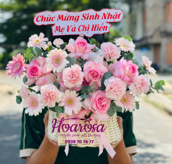 Lẵng hoa tươi rosa-034
