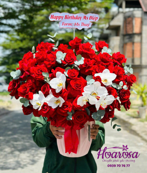 Lẵng hoa tươi rosa-027